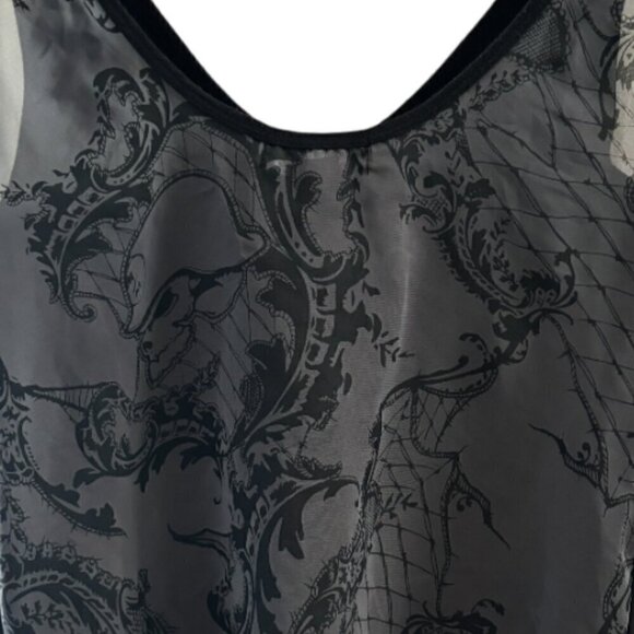 Metal Mulisha Maidens Tank top Screen Print Front and Sheer Back Sz Medium - Picture 2 of 8